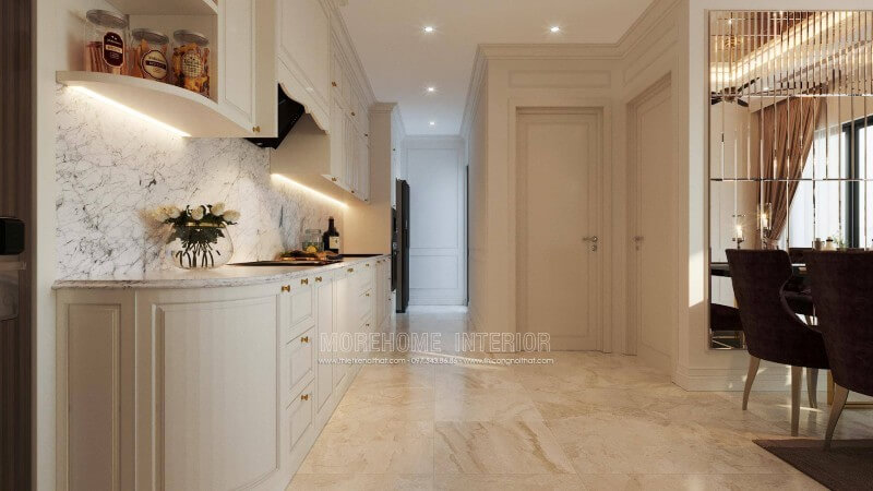 Mẫu đá ốp tường bếp vân mây ấn tượng đá ốp bếp cao cấp